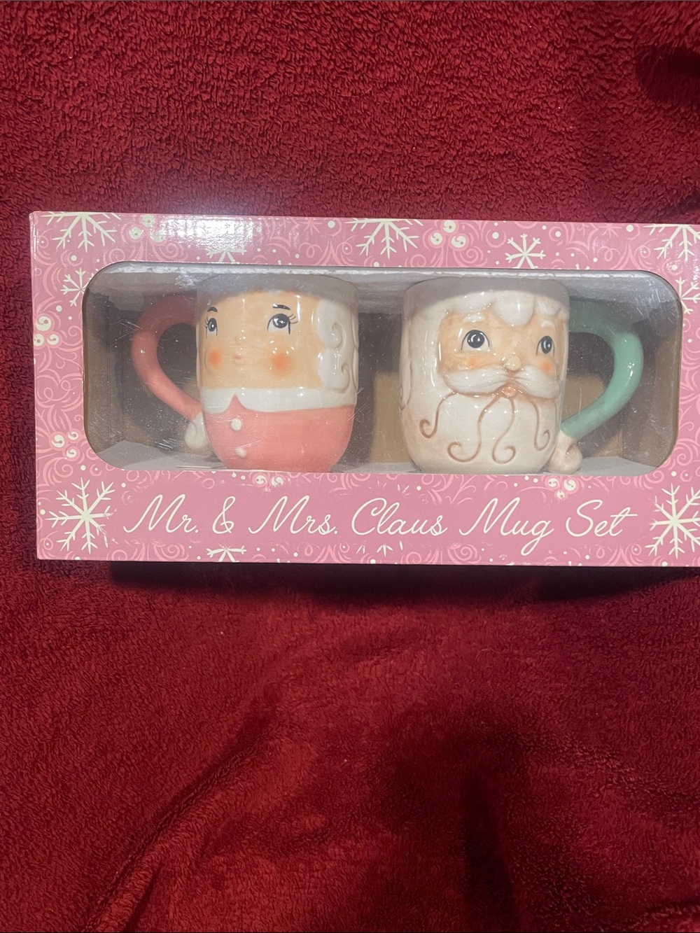 Christmas Mr & Mrs. Claus mug set